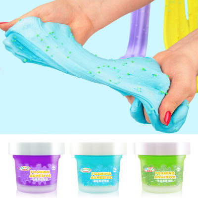 1กล่องของเล่นสไลม์สีสันสดใสสัมผัสที่สะดวกสบายยืดหยุ่นได้อย่างสร้างสรรค์ปุยเมฆไม่เหนียวบรรเทาความเบื่อดินเหนียวสีของเล่นยางบีบ DIY Slimes ผีเสื้อชุดบีบคลายเครียดของเล่นของขวัญที่เป็นของเล่นเด็ก