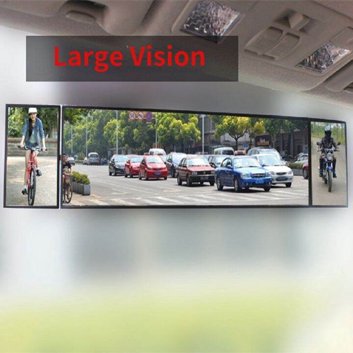 Car Universal Rear View Mirror Wide Angle Clipon Convex Curved Mirror