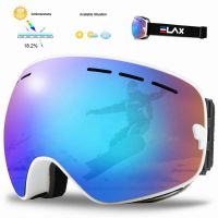 Double Layer Anti-fog Ski Goggles With Adjustable Mirror Belt Anti Slip Breathable Soft Outdoor Ski Glasses Mask For Adults