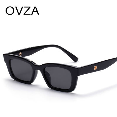 OVZA S1077กันยูวีสำหรับผู้หญิงกรอบแคบสีดำแบรนด์แว่นตาดีไซเนอร์แฟชั่นแว่นตากันแดด
