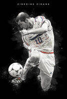 โปสเตอร์ Zinedine Zidane ซีดาน Poster โปสเตอร์ฟุตบอล โปสเตอร์ขนาดใหญ่ ตกแต่งผนัง ของแต่งบ้าน ของแต่งห้อง โปสเตอร์ติดผนัง โปสเตอร์ติดห้อง 77poster