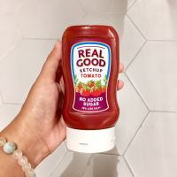 ?สินค้าขายดี?  ซอสมะเขือเทศ REAL GOOD จากอังกฤษ NO SUGAR ADDED TOMATO KETCHUP ไม่ผสมน้ำตาล และเกลือน้อยกว่าปกติอีก 3% DIPPING