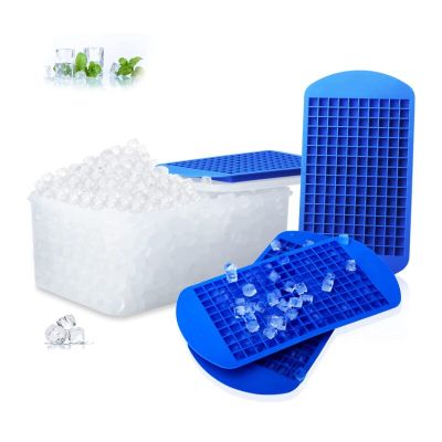 Food Grade 160 Cavity Silicone Bar Ice Cube Tray Mini Ice Cubes Small Square Mold Ice Maker Kitchen Ice Maker Ice Cream Moulds