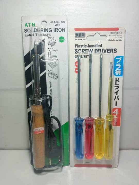 MURAH Paket Solder KAYU 40w paket 2pcs, OBENG SET / paket terjun