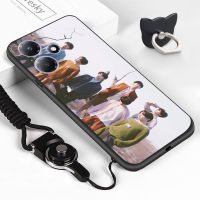 เคสโทรศัพท์สำหรับ Infinix 30ร้อน30i ร้อน30เล่นแหวนใส่นิ้วเส้นเล็กแฟชั่นยอดนิยมในภาคใต้ KPOP เด็กชายและเด็กหญิงเคสโทรศัพท์ดีไซน์ซิลิโคนนิ่มกันกระแทกเคสโทรศัพท์ป้องกัน TPU