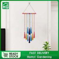 Homyl รูปสำหรับแขวนดิสเพลย์ศิลปะบนผนังจี้ถักโบฮีเมียน Macrame พรมแขวนผนังสำหรับตกแต่งอพาร์ทเมนต์ของขวัญสำหรับสาววัยรุ่น