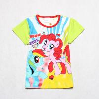 2019 เสื้อผ้าเด็ก Ponys TOP เสื้อผ้าเด็กการ์ตูนสาวฝ้ายแขนสั้น TShirt