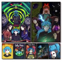 Sally Face Horror Anime Wall Mural - Aesthetic Gamer Room Canvas Art