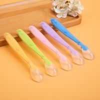 Childrens silica gel spoon set infant full silica gel feeding learning spoon contains receiving box  baby feeding tableware Bowl Fork Spoon Sets