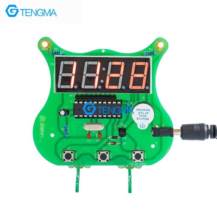 Microcontroller Cartoon Four Digit Digital Clock Kit Electronic Circuit ... Circuit Diagram
