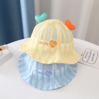 【Ready】? 0-6 month baby s visor t f summer baby th brele mesh fisherman t ildrens cool t