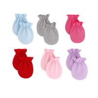 New Born Baby Mits Knitting Jersey Cotton Candy Colors Gloves One Size