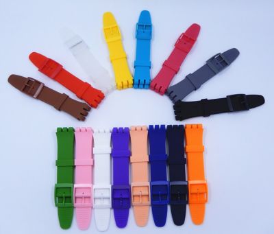 Silicone Rubber Wrist Smart Watch Band Strap For Swatch Bracelet Belt 16mm 17mm 19mm 20mm Watchband Accessories Cases Cases