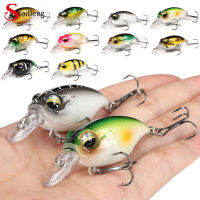 เหยื่อล่อปลาเหยื่อปลอม Crankbait ลอย38มม./8กรัมพร้อมเหยื่อปลอมตะขอแหลมยาวสำหรับปลาคาร์พ