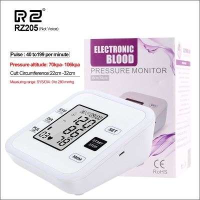 【Sell-Well】 RZ เลือดความดันอัตโนมัติแบบดิจิตอล Heart Beat Rate เครื่องวัดอัตราการเต้นชีพจรเมตร Tonometer อุปกรณ์ทางการแพทย์ Sphygmomanometer