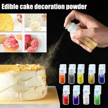 Manual Airbrush for Cakes Glitter Decorating Tools, DIY Baking Cake Airbrush Pump Coloring Spray Gun with 4 Pcs Tube, Kitchen Cake Decorating Kit for
