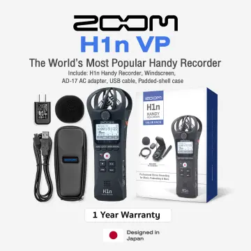 ZOOM H1N Handy Recorder Kit with Windscreen, AC Adapter, USB Cable