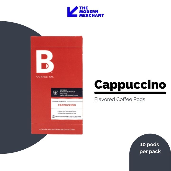 B Coffee CAPPUCCINO Flavor Compatible Capsules - 10 Pods In 1 Pack ...