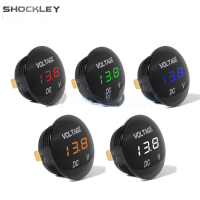 Shockley Dc5V-48V รอบเรือกันน้ำรถจักรยานยนต์ยานยนต์ Led Mini แผงดิจิตอล Volt มิเตอร์วัดกระแสไฟเครื่องทดสอบจอแสดงผลโวลต์มิเตอร์