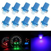 AutoAccessories 10 PCS 0.4W B8.5 Wedge Instrument Panel COB LED Light Dashboard Gauge Cluster Indicator Lamp Bulb (Blue Light)