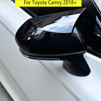 สำหรับ Toyota Camry 70 XV70 2018 2023 Hybrid รถด้านหลังดูกระจกด้านข้างแถบสติกเกอร์ ABS อุปกรณ์เสริม