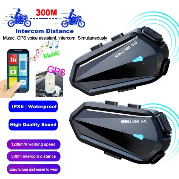 Kebidumei Motorcycle Bluetooth Intercom Helmet Headset Intercomunicador  Moto Waterproof 1000M Interphone Wireless Walkie Talkie