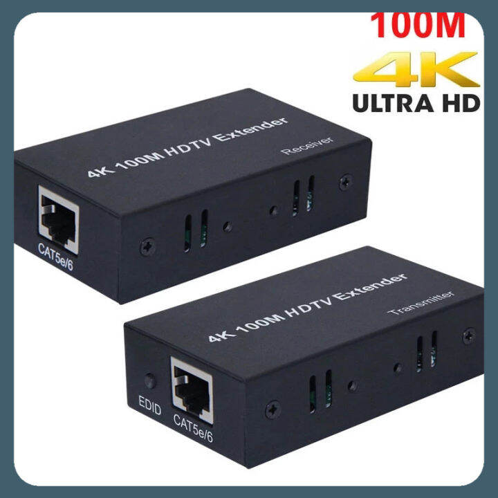 4K HDMI extender 100M 330FT over Cat5e Cat6 RJ45 cable HDMI to RJ45 ...