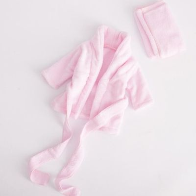 Solid Color Bathrobes Wrap Photography Props Baby Photo Shoo Sleepwear for 0-6 Months Infant Accessories