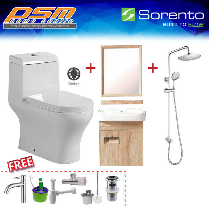 SORENTO One Piece Design Water Closet Wc Bathroom Water Proof Stainless
