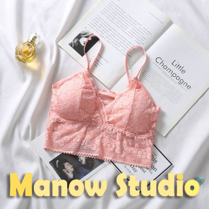 manow-studio-3022-บราลูกไม้-เสื้อชั้นในลูกไม้-เสื้อกล้ามลูกไม้-สายเดี่ยว-บราสายเดี่ยว