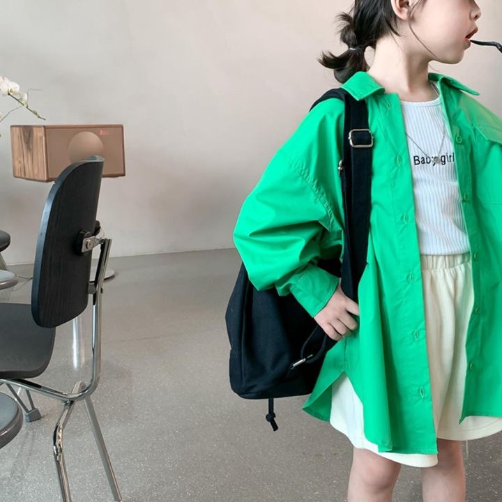 เสื้อผ้าเด็ก-เด็กผู้หญิง-เสื้อเชิ้ตแขนยาว-ฤดูร้อน-หลวม-สไตล์ใหม่-แฟชั่น-เสื้อกันแดด-เวอร์ชั่นเกาหลี-1s35