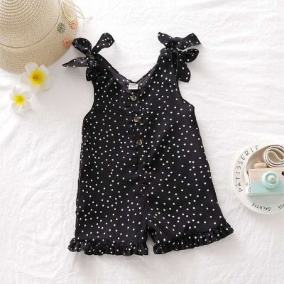 Jumpsuit ชุดหมีสำหรับเด็กทารกลายจุดเสื้อแขนกุดชุด1-5Y ห้างสรรพสินค้า VGFH MALL Melario