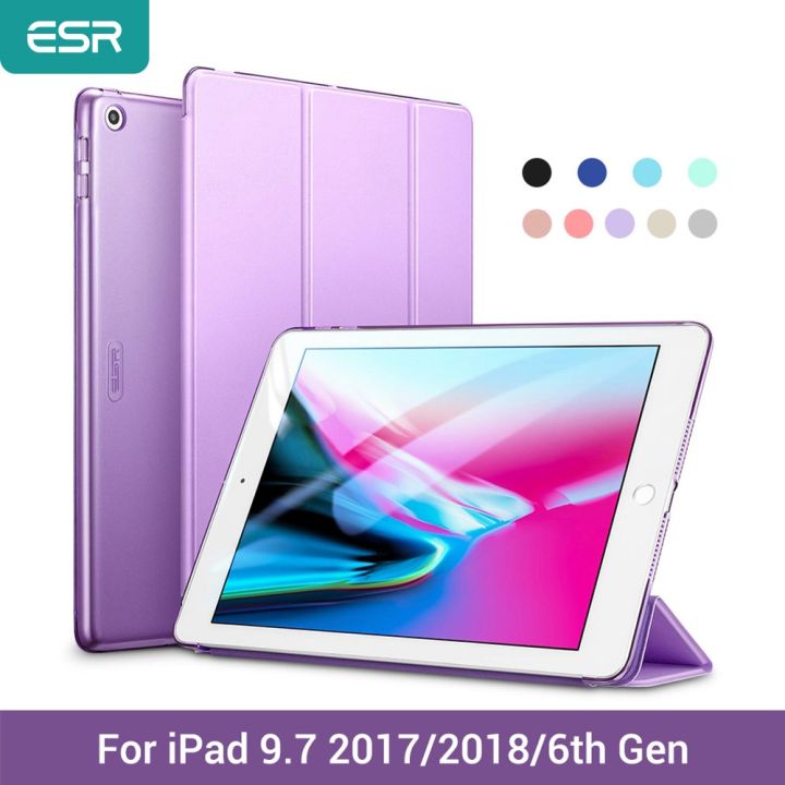 Xiaoke digital} ESR Ốp Nhiều Màu Cho iPad  Inch 2018 Ốp Da PU Siêu Mỏng  Tự Động Ngủ Wake Cho iPad  2017 Amp; 2018 Thế Hệ Thứ 6 