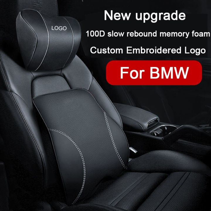 Car Neck Pillow Lumbar Support Waist Pillow Headrest For BMW X1 X2 X3