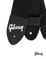 GIBSON สายสะพายกีตาร์โปร่ง / สายสะพายกีตาร์ไฟฟ้า กว้าง 2" ของแท้ รุ่น Regular Style Jet Black (สีดำ) ** Made in USA **