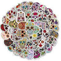 10/30/50pcs Colorful Skull Skeleton Graffiti Stickers DIY Waterproof Skateboard Luggage Phone Car Laptop Fridge Sticker Kids Toy