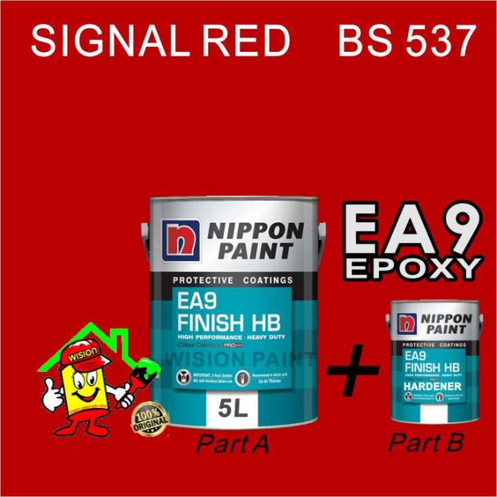 SIGNAL RED BS 537 ( 5L ) NIPPON EA9 FINISH HB / NIPPON PAINT PROTECTIVE ...