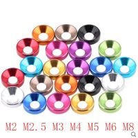 100pcs M2 M2.5 M3 M4 M5 M6 M8 Aluminum washer colourful Anodized Countersunk washer gasket for DIN7991 Hex socket screw