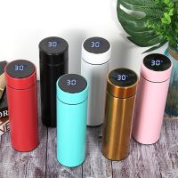 ☇☏❈ 500ml Smart Water Bottle Keeps Cold and Heat Thermal Bottle Stainless Steel Vacuum Flasks Thermos Temperature Display Gift