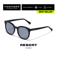 HAWKERS Black Dark RESORT Sunglasses For Men And Women. UV400 Protection. Official Product Designed In SpaIn 400036