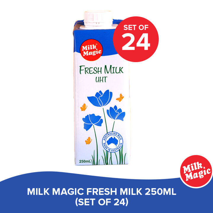 Milk Magic Fresh Milk UHT 250ml (Set of 24) Nutritious Healthy