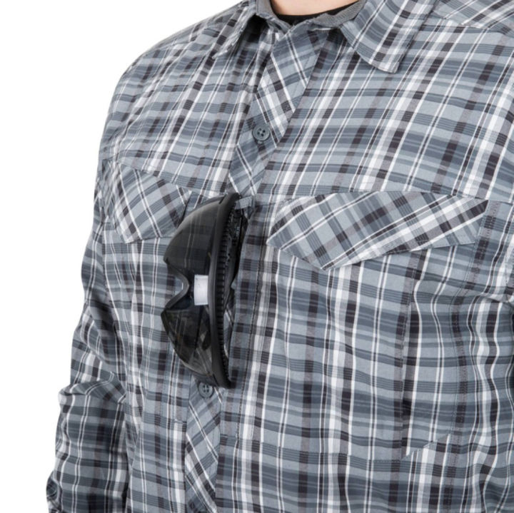 เสื้อเชิตลายสก็อต-helikon-tex-แนว-tactical-ผ้ากัน-uv-แขนยาว-defender-mk2-city-shirt