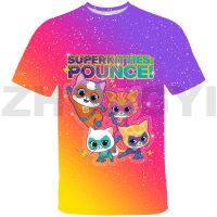 Hot 3D Cartoon Printing SuperKitties T Shirt Children Cute Cat Anime Clothes Women Tie-dye Short Sleeve Harajuku Streetwear Tops