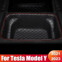 For Tesla Model Y 2021 2022 2023 2024 Front /Rear Cargo Liner Boot Tray Trunk Mat Luggage Carpet Tray PU Leather Accessories