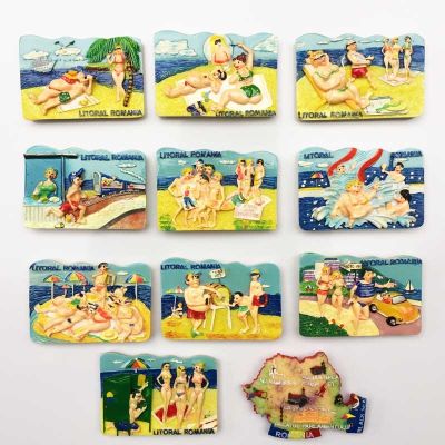3D Fridge Magnets Italy Romania MAP Souvenir Magnetic Refrigerator Paste Resin Crafts Collection Kitchen Accessories Decoration