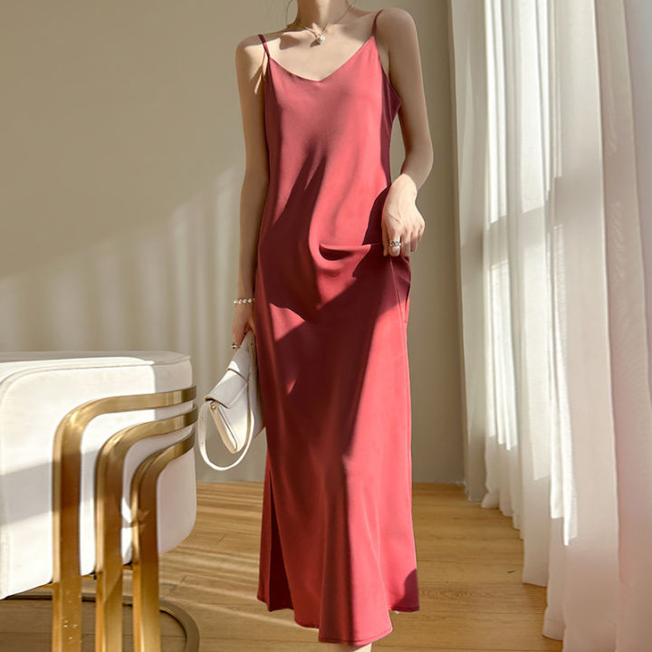 new-2023-autumn-elegant-style-womens-sling-v-neck-a-line-dress-origin-supply-2023