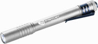 Streamlight 66121 Stylus Pro PenLight with White LED and Holster, Silver/White- 100 Lumens Silver/White 2x AAA Alkaline Batteries Penlight Penlight