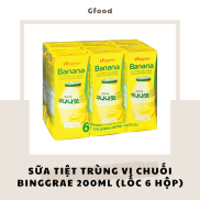 Binggrae Sữa Tiệt Trùng Vị Chuối Lốc 6 Hộp 200ml