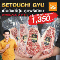 PRO6 เนื้อวัวนำเข้าจากญี่ปุ่น Striploin-Setouchi Gyu (Grain Fed 24-27 เดือน) 250 กรัม | แบรนด์ ร้านของคริต โดย ชาคริต แย้มนาม - Krit Shop