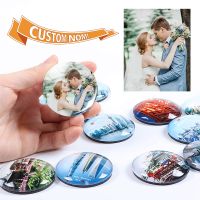 ✢♙ Custom Photo Fridge Magnet Glass Dome Stickers Personalize Home Decor Souvenirs Gift